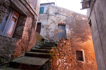part of ancient buildings in stone