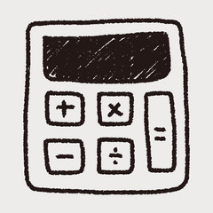 calculator doodle drawing