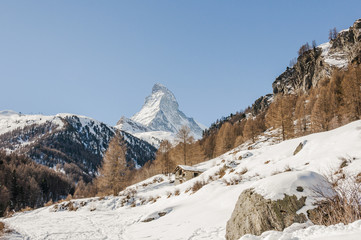 Zermatt, Bergdorf, Alpen, Furi, Wallis, Winter, Schweiz