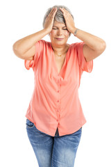 Old woman with a headache