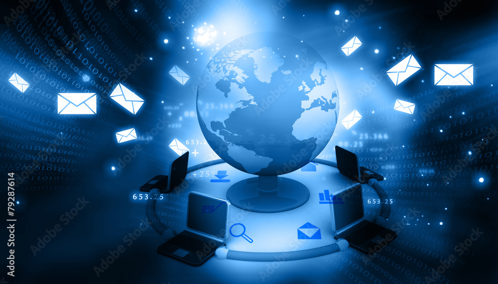 Poster global internet connection background .