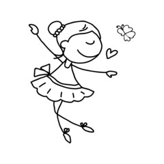 hand drawing cartoon character happy kids