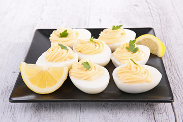 boiled egg and mayonnaise