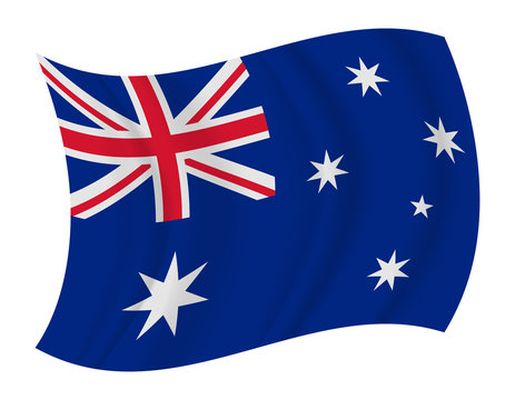 Australia flag waving vector
