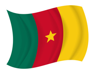 Obraz premium Cameroon flag waving vector