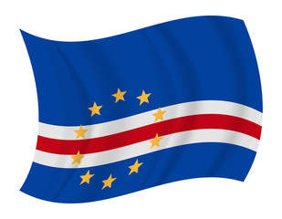Cape Verde flag waving vector