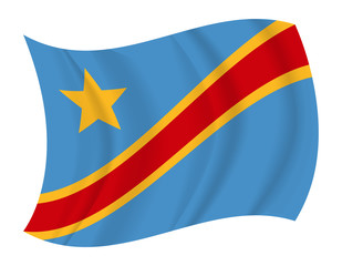 Democratic Republic of the Congo flag waving vector