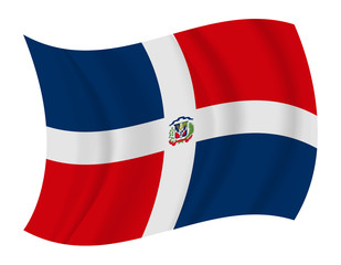 Dominican Republic flag waving vector