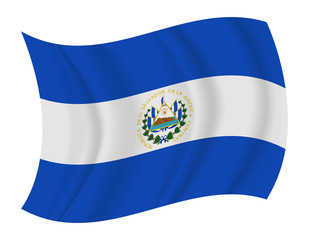 El Salvador flag waving vector