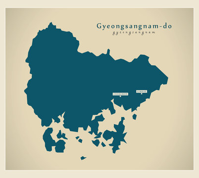 Modern Map - Gyeongsangnam KR