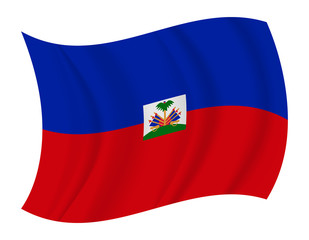 Haiti flag waving vector