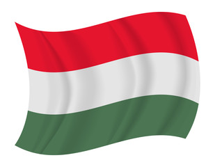 Hungary flag waving vector