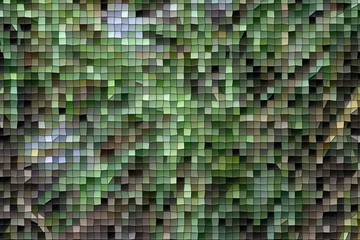 Muster, Mosaik in grün und garu
