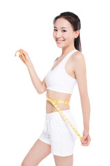 woman with measure tape