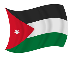 Jordan flag waving vector
