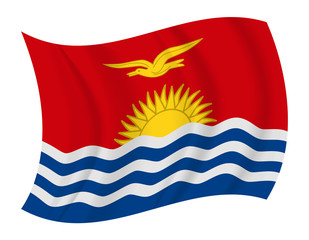 Kiribati flag waving vector