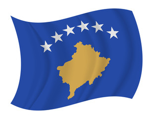 Kosovo flag waving vector