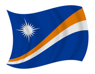 Marshall Islands flag waving vector