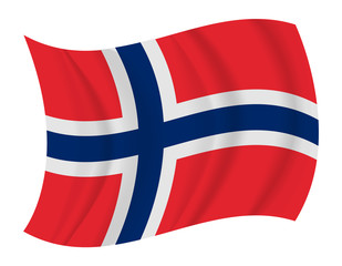 Norway flag waving vector