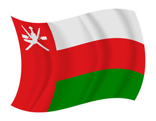 Oman flag waving vector