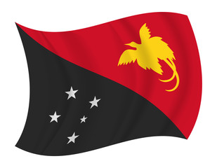 Papua New Guinea flag waving vector