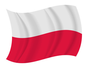 Poland flag waving vector