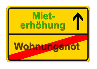 Wohnungsnot führt zu Mieterhöhung