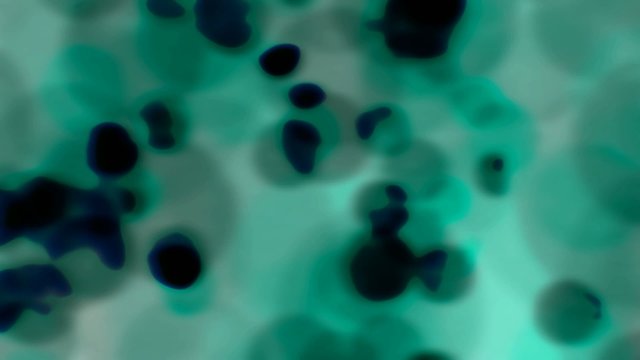 Dark cell blob background turquoise light blue