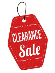 Clearance sale label or price tag