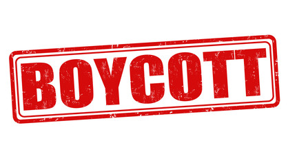 Boycott stamp - obrazy, fototapety, plakaty