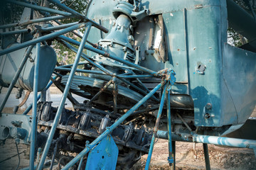 Old helicopter abandoned