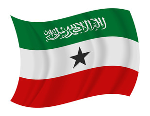 Naklejka premium Somaliland flag waving vector