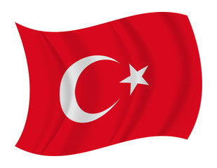 Turkey flag waving vector