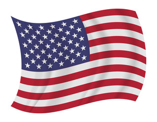 United States flag waving vector