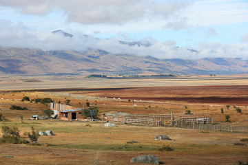 Fototapeta premium Overview of South Patagonia farmland