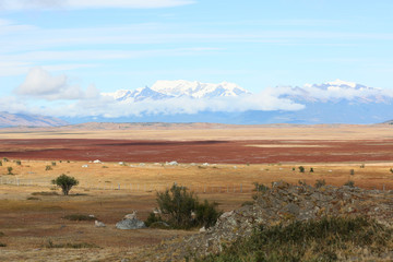 Fototapeta na wymiar Overview of South Patagonia farmland