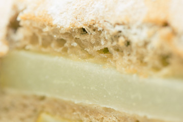 biscuit cake with icing sugar
