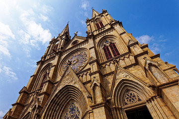 Fototapeta premium Shishi Sacred Heart Cathedral in Guangzhou China.