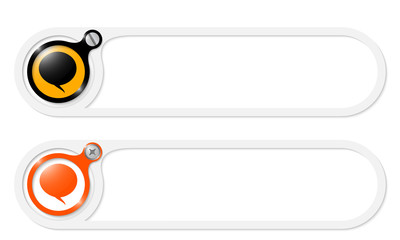 vector buttons with screw and speech bubble