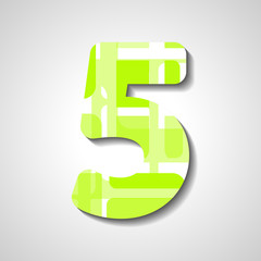 abstract  number collection - 5