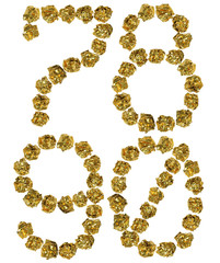 hand-made foil letters with clipping path