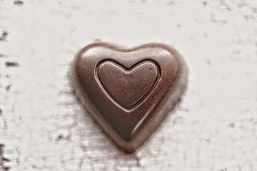 Obraz premium Vintage Chocolate Heart