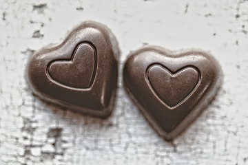 Vintage Chocolate Hearts