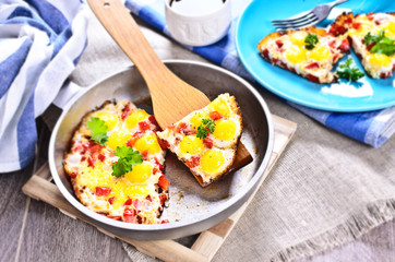 Fried with vegetables