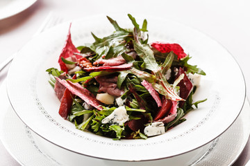 salad with beetroot and arugula