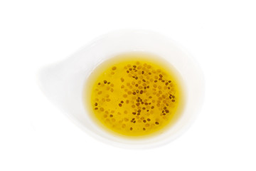 sauces on a white background in the restaurant