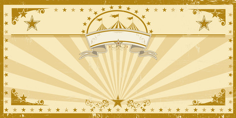 Circus brown card dirty vintage © christophe BOISSON