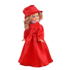 doll in red dress
