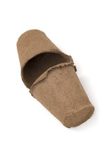peat pot on the white background