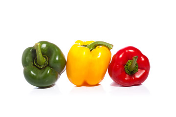 sweet pepper isolated on white background